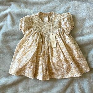 Noralee neutral floral dress | 6 mos